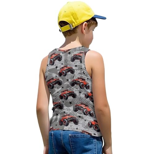 Boys Tank Tops Sleeveless Shirts Round Neck Athletic Vest Tees Summer Clothes 1-6 Years3