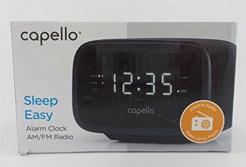 Capello Digital AM & FM Alarm Clock Radio - Black (CR15)