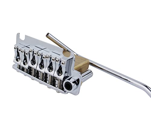 Guyker Ponte tremolo para guitarra com sistema tremolo selim e bloco de latão de tamanho completo pe