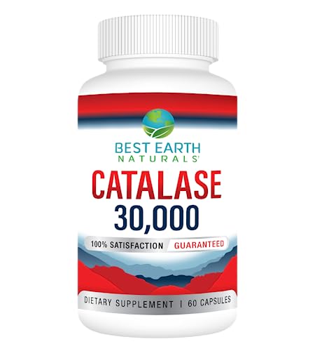 Best Earth Naturals Catalase 30 000 Supplement - Hair Supplements for Strong Hair - 60 Capsules