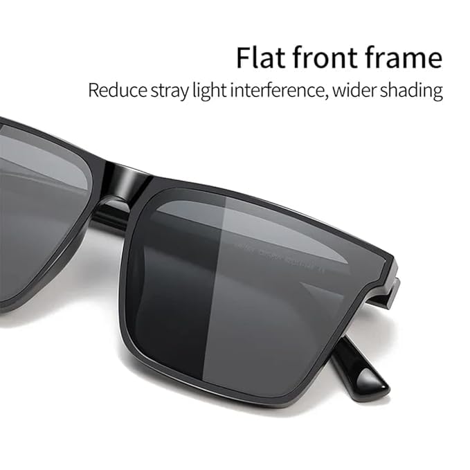 Image of Unisex Stylish Round Sunglasses | TAC Polarized Lens | 100% UV Protection | Men & Women Driving Bikes, Outdoor Sports, Hiking & Travel Eyewear (black sunglass)