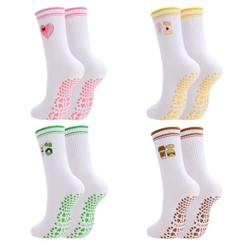 Image of Pilates Grip Yoga Socks for Women Cute Non Slip Socks