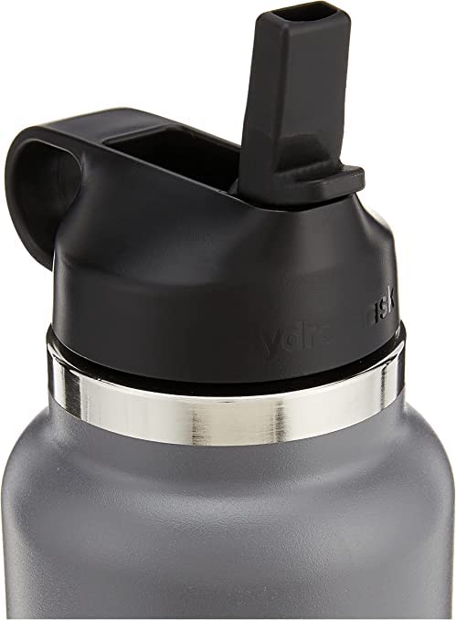 Image of Hydro Flask Wide Mouth 2.0 Water Bottle, Straw Lid - 32 oz, Stone