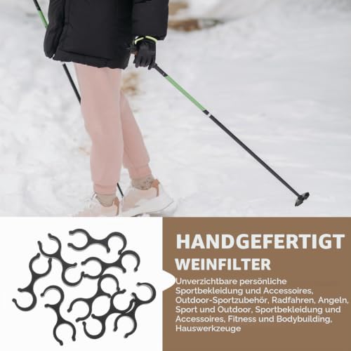 Foto von Langlaufstock Verbinder 8 Wanderstockclips Fixclips Trekkingstöcke Rohrclips Sticks Stöcke Walker Zubehör 8 Clips Halterung Wanderstöcke