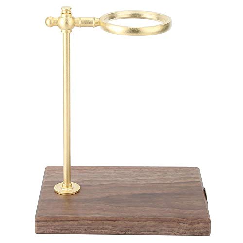 Pour Over Coffee Station Coffee Dripper Stand, Wooden Brass Pour Over Drip Gourmet Coffee Stand - Image 2