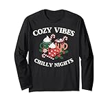 Cozy Vibes Chilly Nights Holiday Cocoa Art Langarmshirt