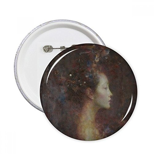Badge rond Peinture à l'huile XJJ DIYthinker XXL pour customiser les vêtements