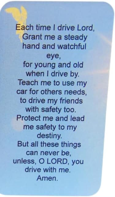 Miniatura 2 de Westmon Works Juego de 10 tarjetas sagradas de oración de viaje para conductores, tarjetas de doble cara fabricadas en los Estados Unidos