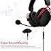Toeasor Replacement Cloud Alpha Cable Audio Cord with Mute & Volume Controls Compatible with Kingston Cloud Alpha/Cloud Mix/Cloud Flight/Alpha S/G633/G933 Gaming Headset (Red)