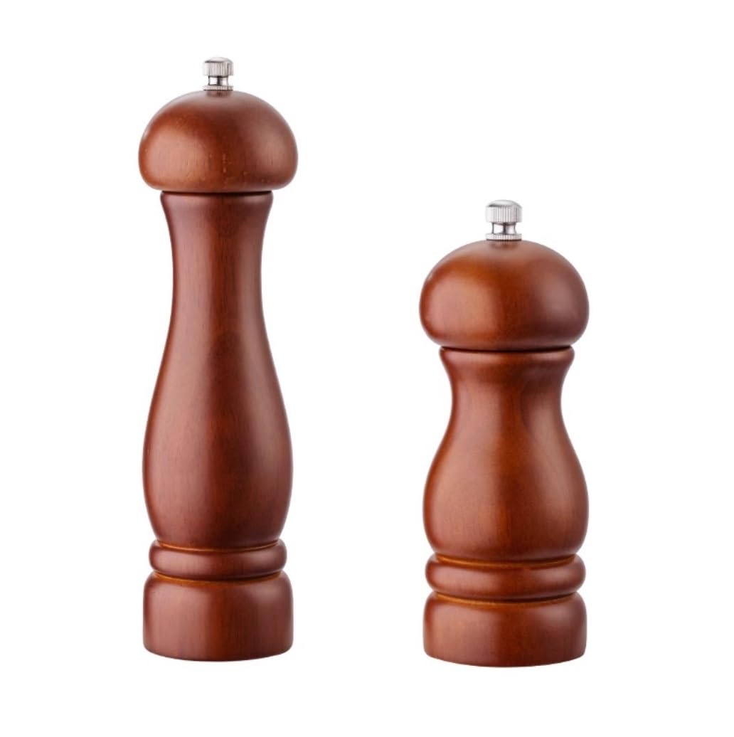 Saleros De Cocina Molinillo De Pimienta Y Sal Manual Madera Maciza para Cocina, Recién Molido Profesional Recargable Molinillo Pimienta(A+B)