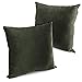 ITD HOME - 2 Fundas Cojines de Terciopelo para Sofás, Fundas Cojines 45 x 45cm Talla Unica, Funda de Almohada para Camas, Coches, Salones, Sillones (Verde Militar)