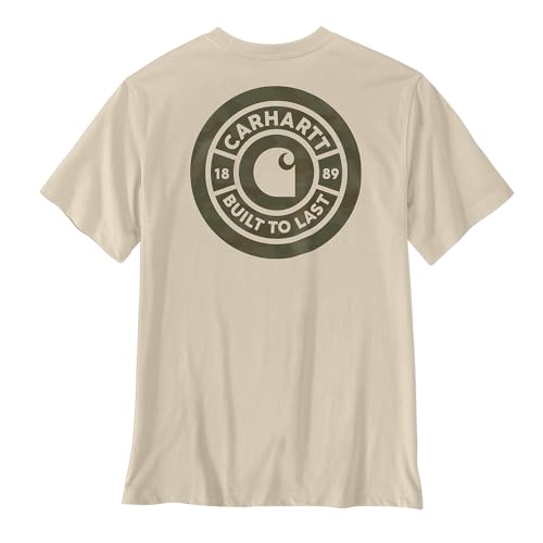 Carhartt Men's Irvine Relaxed Camo Rivet T-Shirt, Oat Milk, XX-Large
