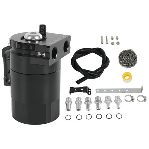 Oil Catch Can 300ml Baffled Catch Can Kit with 3/8" ID 2.6FT NBR Fuel Hose by RALZAOTO - Used condition - US$20.89