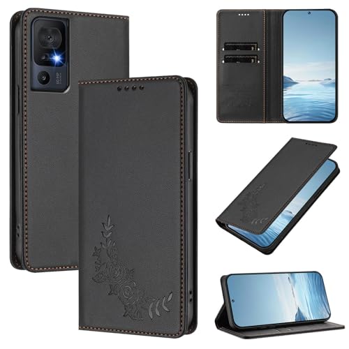 �X�}�z�P�[�X �Ή��@�� for TCL 40 SE/XL / 40T,�Ή��@�� for Lively Jitterbug Smart4�yRFID�u���b�N�z�y�J�[�h�z���_�[�t�����z �}�O�l�b�g�J�� �X�^���h�@�\�t���z�X�}�z�P�[�X Black