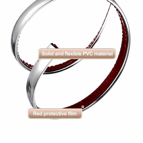 Moldura de pared flexible de PVC autoadhesivo de 5m plateada para armarios 5