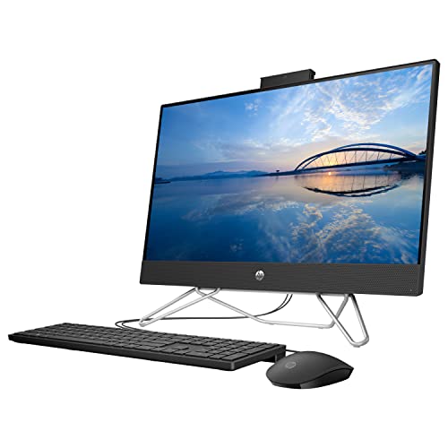 Hp Essential All-In-One Desktop, 24" Fhd Display, Intel Core I5-1235U Processor, 8Gb Ram, 512Gb Pcie Ssd, Ir Camera, Hdmi, Rj-45, Wi-Fi 6, Wired Keyboard & Mouse, Windows 11 Home, Black #TOP2