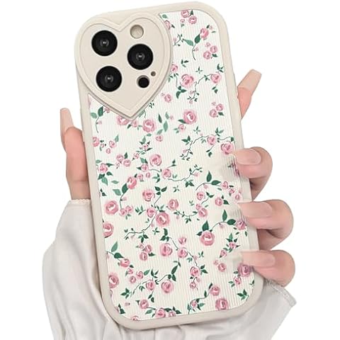 Lovmooful Compatible for iPhone 13 Pro Max Case Cute Flower Floral Leaf with Love Lens Bumper Protector for Girls Women Soft TPU Shockproof Protective Girly for iPhone 13 Pro Max-Pink Rose Cover