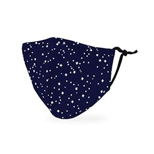 Weddingstar 3-Ply Kid’s Washable Cloth Face Mask Reusable and Adjustable with Filter Pocket – Starry Night