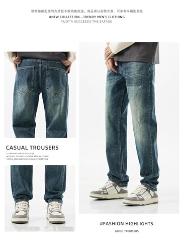 Pants Trousers Denim Spring and Autumn Elastic Men's Jeans Harlan Cone Small Straight Tube Versatile Cool Trendy Style2