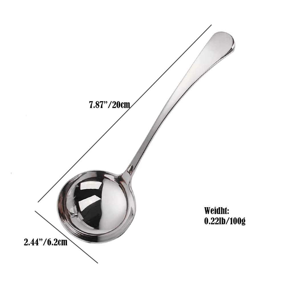 Silver Ladle Set - 2 Premium Stainless Steel Serving Ladles -4