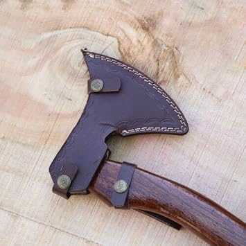Handemade Viking Steel Damascus Hatchet Throwing Custom Hand Made Bearded Camping