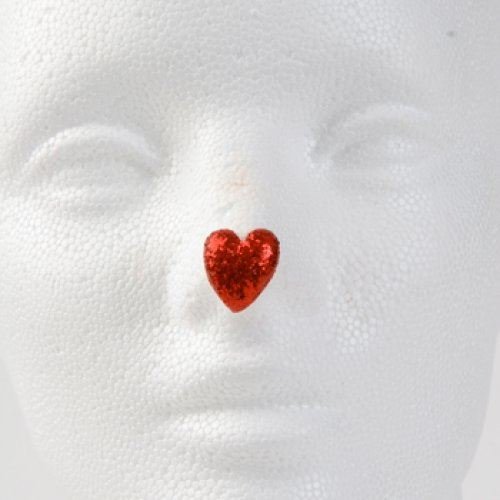 Jim Howle Clown Nose Tips - Heart Size B Sparkle Red (Nickel)