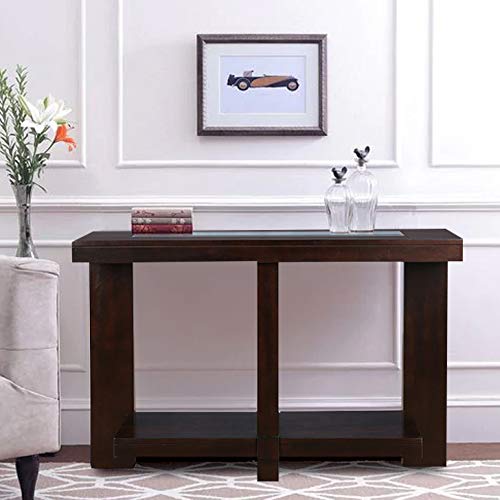 HomeTown Joss Engineered Wood Console Table in Dark Walnut Colour