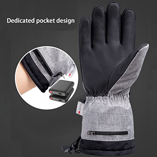 Gants chauffants imperméables rechargeables pour écran tactile