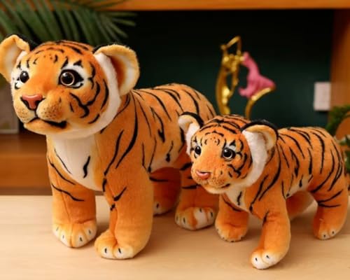 Image of Tickles Siberian Jungle Tiger Soft Stuffed Plush Animal Toy for Kids Boys & Girls Birthday Gift (Color: Yellow & Black Size: 40 cm)