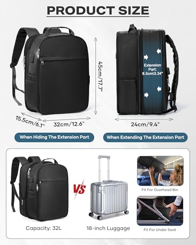 wepadre Vacuum Backpack Travel with Pump Expandable Travel Backpack with Vacuum System Vacpack Compression Backpacks Easy Vac Pack Carry on Luggage4