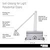 Light Duty Residential Hold Open Door Closer, ADA, Matte Black (White)
