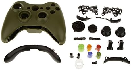 Carcasa completa Shell Case Cover con botones para Xbox 360 Wireless Controller Reemplazo (negro)