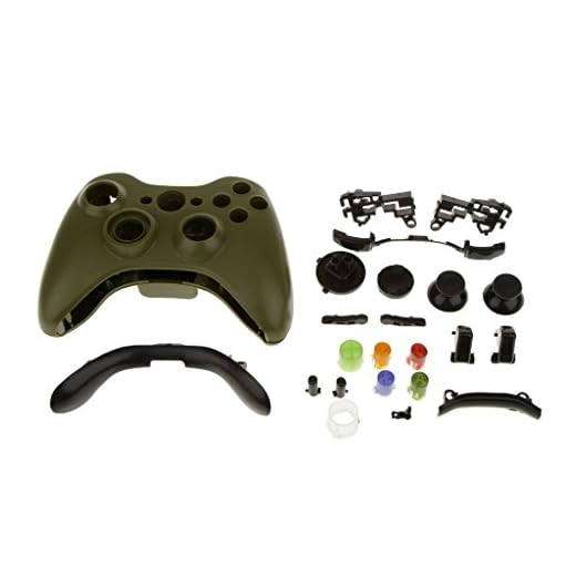 Melocyphia Vollständiges Gehäuse mit Tasten für Xbox 360 Wireless Controller Ersatz (schwarz)