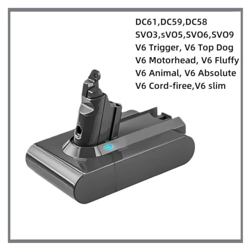 Batería de repuesto compatible con Dyson V6 Absolute Fluffy recargable 6800mAh 3