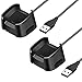 Fitbit Versa Charger 2 Packs, ODELENWA 3.3ft/100cm Replacement USB Charging Cable Charger Dock Stand Cradle Adapter for New Fitbit Versa Smartwatch, Black