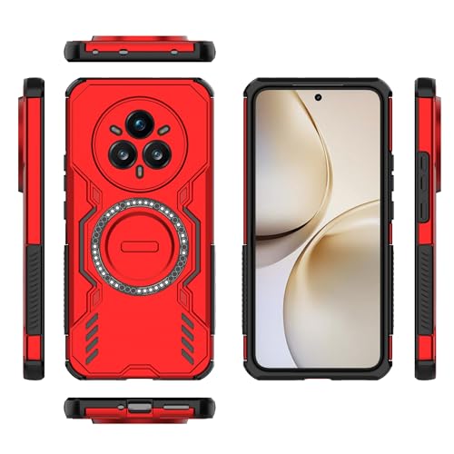 Oppo Realme 14 Pro Plus 5G(CO)Ή t{fBϏՌn[h^\bhT|[gCX[dP[X(Red)
