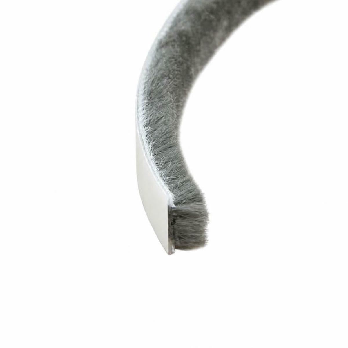 5/10M Self-Adhesive Aluminum Alloy Door and Window Sound Insulation Wind Protection Collision Prevention Dust Sealing Strip-9x5mm-gray-5M