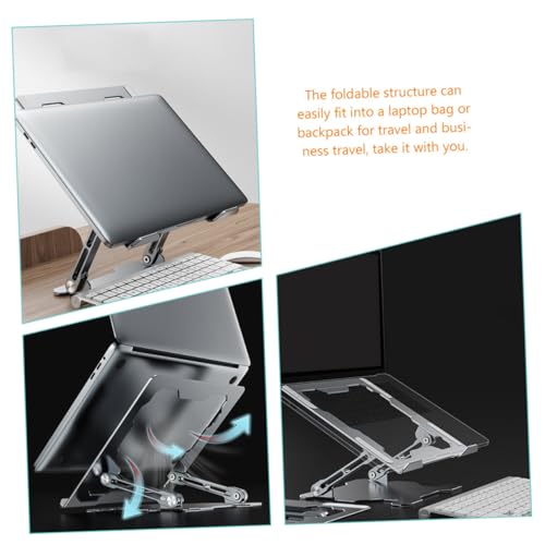 Soporte ajustable de aleación para laptop con enfriamiento miniatura 4