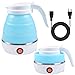 Funmo Faltbarer Wasserkessel, 600 ml Camping Faltbarer Wasserkessel, Elektrischer Silikon Wasserkocher mit Edelstahlboden, Tragbares Mini Reisewasserkocher für Camping, Reisen, Urlaub (Blau) Wasserkocher Reisewasserkocher günstig Kaufen-Funmo Faltbarer Wasserkessel, 600 ml Camping Faltbarer Wasserkessel, Elektrischer Silikon Wasserkocher mit Edelstahlboden, Tragbares Mini Reisewasserkocher für Camping, Reisen, Urlaub (Blau)