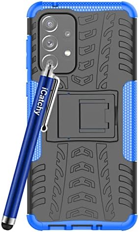 iCatchy for Samsung Galaxy A33 5G Case, Heavy Duty Hard Tough Dual Layer Hybrid Shockproof Cover compatible For Samsung Galaxy A33 5G Phone Case (Blue)