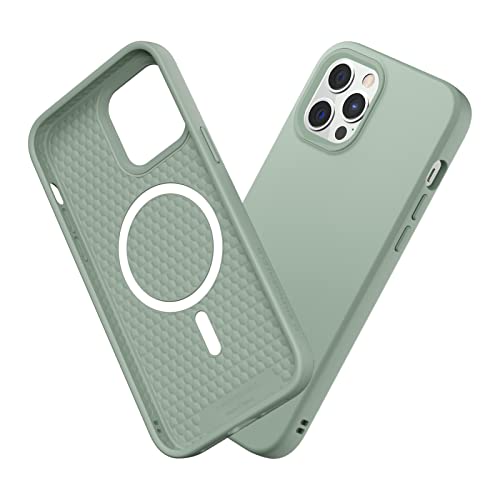 Coque fine iPhone 12 Pro RhinoShield SolidSuit MagSafe finition premium matte vert sauge