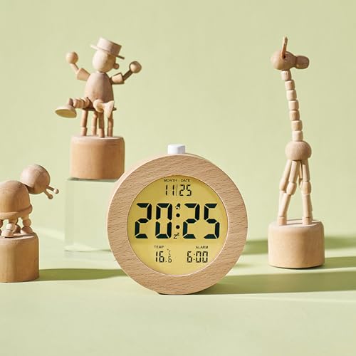 Reloj de escritorio a pilas pequeño con alarma para hogar y viaje 7
