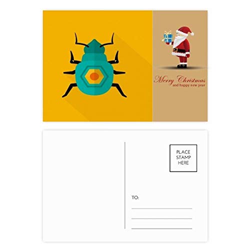 Cartes Père Noël Égypte antique dorées au design luxueux de collection