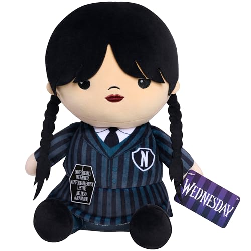 Just Play Wednesday Comfort 2 Pound Weighted Plush, 10-inch Collectible Stuffed Doll, Pretend Play, Kids Toys for Ages 3 Up