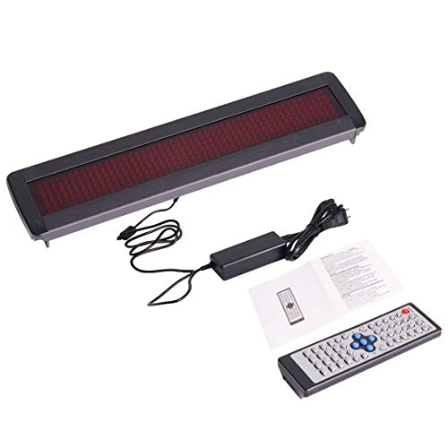 Scrolling LED Sign with Remote, High Resolution Programmable LED Message Sign, Red Electronic Message Board with Password Protection (7 x 50 dots) - Thumbnail 7