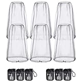 HESTYA 6 Pack Mosquito Head Net Mesh for Hiking & Outdoors Bug Face Netting Over Hat Fishing Gear Insect Protection for Camping, Hiking and Outdoor Adventures(Grey)