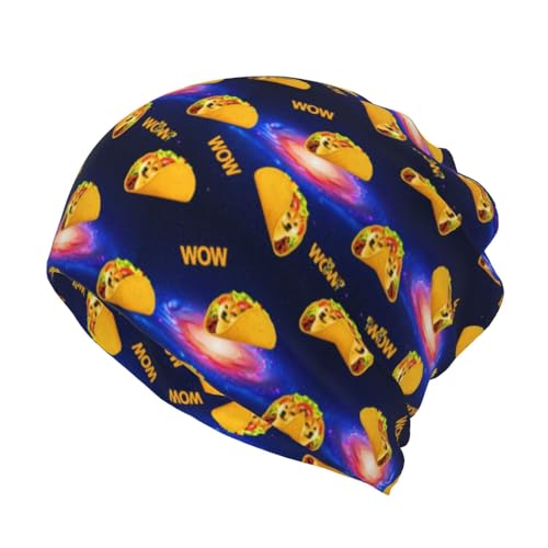 Beanie Galaxy Space Dog Shiba Inu Taco Hedging Head Hats, Fashion Skull Hats for Girls Boys, Multifunction Large Chemo Hat Daily Hat for Walking Party, Various Styles