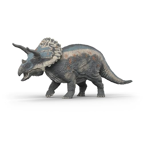 Schleich Dinosaurs | Tricératops 15050 | Dinosaure avec tête Mobile | Figurine Dinosaure à Collectionner | Cadeau pour Filles et garçons | Jouet dès 3 Ans | 22 x 7...