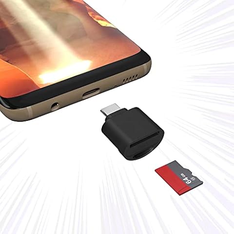 USB C Micro SD Card Reader, OTG Memory Card Reader Type C, Micro SD Card Reader USB C for Micro SD, Micro SDHC, Micro SDXC, Micro SD to USB C Memory Card Reader for Micro SD Card/TF Card,Plug and Play Cover