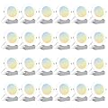 Amico 24 Pack 6 Inch 5CCT Ultra-Thin LED Recessed Ceiling Light with Junction Box, 2700K/3000K/4000K/5000K/6000K Selectable, 1000LM Brightness, Dimmable Canless Wafer Downlight, 12W Eqv 110W-ETL&FCC